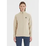 SOS Sweatjacke "Muju", Damen, Gr. M, beige (hellbeige), 75% Polyester, 22% Viskose, 3% Elasthan, unifarben, normal, ohne Ausschnitt, Sweatjacken Sweatjacke, aus weichem und strapazierfähigem Material