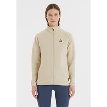 SOS Sweatjacke "Muju", Damen, Gr. M, beige (hellbeige), 75% Polyester, 22% Viskose, 3% Elasthan, unifarben, normal, ohne Ausschnitt, Sweatjacken Sweatjacke, aus weichem und strapazierfähigem Material