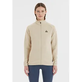 SOS Sweatjacke "Muju", Damen, Gr. M, beige (hellbeige), 75% Polyester, 22% Viskose, 3% Elasthan, unifarben, normal, ohne Ausschnitt, Sweatjacken Sweatjacke, aus weichem und strapazierfähigem Material