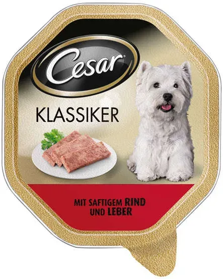 Cesar Hunde-Nassfutter Klassiker mit saftigem Rind und Leber 150 g
