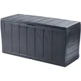 Sherwood Auflagenbox, wetterbeständig - 270L 117x45x58 cm - Anthrazit Holzoptik