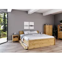 Home Affaire Bett »Luven«, aus massiver Kiefer, inklusive Lattenrost, beige