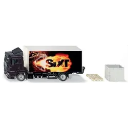 SIKU 199700002 MAN LKW mit Kofferaufbau, Ladebordwand und Gitterbox 1:50