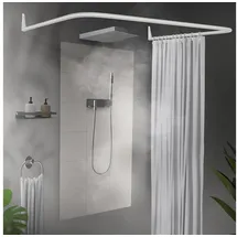 ERICA Duschvorhangstange L-Form 85 x 95 cm weiß