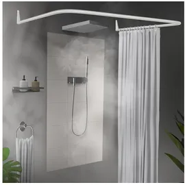 ERICA Duschvorhangstange L-Form 85 x 95 cm weiß