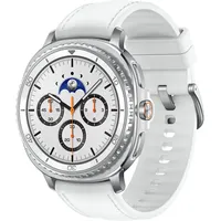 Samsung Galaxy Watch 8 Classic 4G Silber (Weißes Armband)