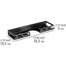 Wenko Duschregal Altarella S, schwarz aus Edelstahl