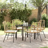 vidaXL Gartenmöbel-Set 5-tlg. Braun