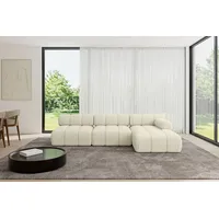altdecor Ecksofa modulares Sofa Razon-L2 - 285x160x70 cm Beige Bouclé
