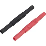 VOLTCRAFT MSL-504 Messleitungsverbinder Buchse 4mm Buchse 4mm Schwarz, Rot 1St.