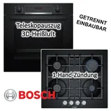 Bosch Herdset Bosch Backofen Schnellaufheizung mit Gaskochfeld - autark, 60cm