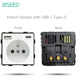 BSEED-Steckdoseneinsatz mit USB-A und USB-C Weiß Nein
