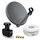 Premium X PremiumX Satelliten-Komplettanlage 45cm SAT Antenne SAT Schüssel Twin LNB 10m Koaxialkabel 4X F-Stecker 2 Teilnehmer