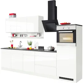 kochstation Küchenzeile KS-Virginia 290 cm weiß hochglanz