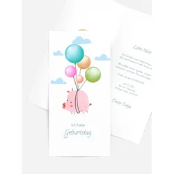 Geburtstagseinladungen Karte selbst gestalten mit Spruch und Fotos im Onlinedesigner bei Meine-Kartenmanufaktur.de