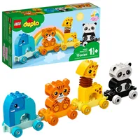 Lego DUPLO My First Animal Train 10955 Pull-Along Toddlers Animal Toy with an Elephant, Tiger, Giraffe and Panda, New 2021 (15 Pieces)