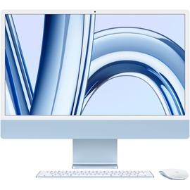 Apple iMac 24" blau, M3 - 8 Core CPU / 10 Core GPU, 8GB RAM, 512GB SSD [2023 / Z19K / Z19L])
