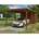 SKANHOLZ Carport Emsland 3,54 x 8,46 m nussbaum mit Abstellraum