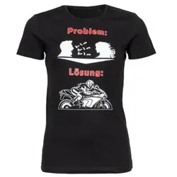 Problem Lösung Damen Kurzarmshirt schwarz M