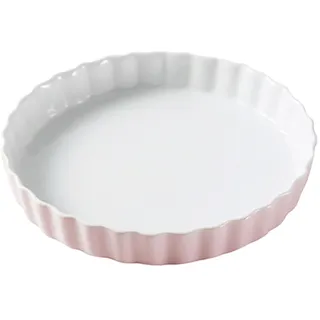 WakiHong Tarteform Keramik Quicheformen Keramik Auflaufform Rund Rosa