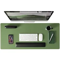 Abalter Schreibtischunterlage 80x40cm, PU-Leder Tischunterlage wasserdicht & rutschfest, XXL Mousepad Schreibunterlage, Schreibtischmatte für Büro & Home Office (Olivgrün)