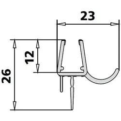 Kermi Atea Ersatz-Dichtleisten 2534047, Ersatzteile, transparent