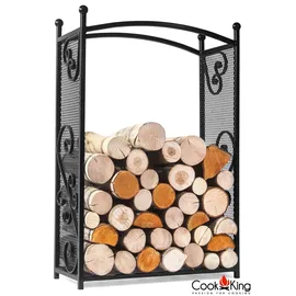 Cook King Kaminholzregal CHERRY Metall 0,90 m Schwarz