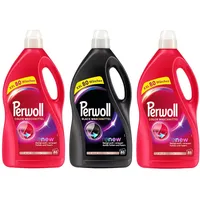 PERWOLL Flüssig-Set 3x 80 Waschladungen (240WL) 1x Black & 2x Color, Feinwaschmittel-Set reinigt sanft und erneuert Farben und Fasern, Waschmittel mit Dreifach-Renew-Technologie