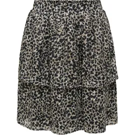 Only Midirock Damen Bedruckt Schwarz 34