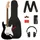 Squier by Fender Affinity Stratocaster Mustang Micro Pack E-Gitarren Set Ahorn, Pappelholz), Gitarre, Schwarz