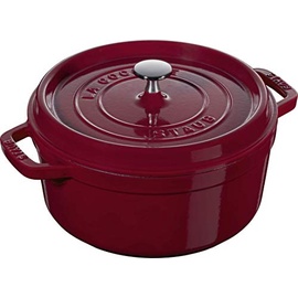 Staub Cocotte 24 cm rund bordeauxrot