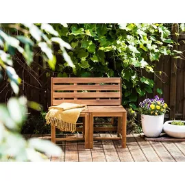 Beliani Wandelbare 2-in-1 Gartenbank 90 x 0 x 0 cm Hellbraun