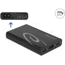 DeLock Netzteil Wechselstrom 100-240 V 60 W, 3 Ports), USB Ladegerät, Schwarz
