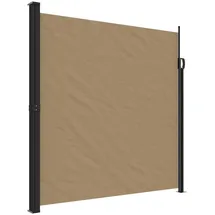 vidaXL Seitenmarkise 200 x 500 cm Schwarz Polyester