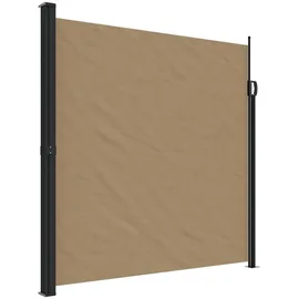 vidaXL Seitenmarkise 200 x 500 cm Schwarz Polyester