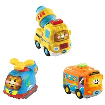 Vtech Tut Tut Baby Flitzer - 3er-Set Reisebus, Helikopter, Betonmischer