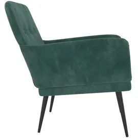 vidaXL Einzelsessel Samt 62 x 79 x 79 cm dunkelgrün