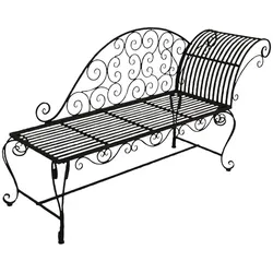 GARDEN PLEASURE Gartenbank »LAMINGTON«, Metall, BxHxT: 163 x 87 x 47,5 cm - braun