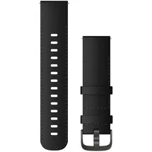 Garmin Schnellwechsel-armband, Leder schwarz/schiefergrau