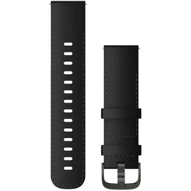 Garmin Schnellwechsel-armband, Leder schwarz/schiefergrau