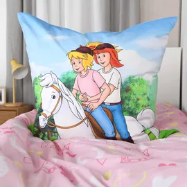 Bibi & Tina Bibi und Tina Schriftzug multicolour 135 x 200 cm + 2 x 80 x 80 cm