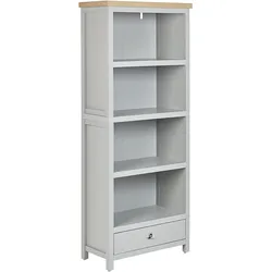 Bücherregal mit 4 Fächern CLIO 180 cm Hellgrau
