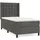 vidaXL Boxspringbett 100 x 200 cm Dunkelgrau