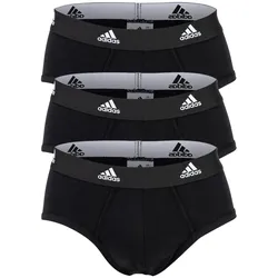 adidas Herren Slip, 3er Pack - Briefs, Active Flex Cotton, Logo, einfarbig Schwarz XL