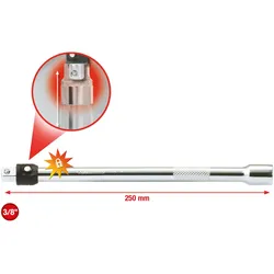 KS TOOLS 919.3806, Einzelner Artikel, Verlängerungsstange, Chrom-Vanadium-Stahl,