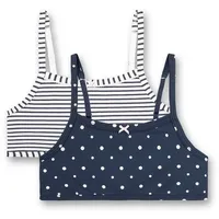 Sanetta Mädchen Bustier im Doppelpack blau Sport-BH, Nordic Blue,