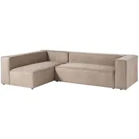 Massivmoebel24 Ecksofa beige|braun