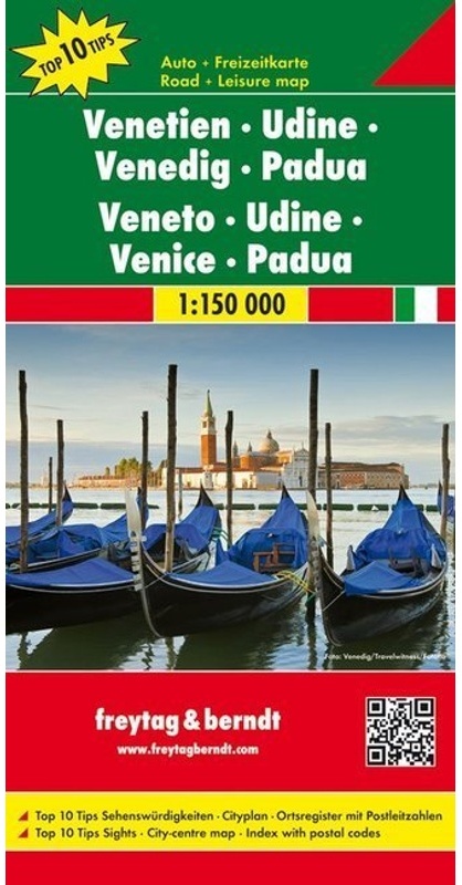 Freytag & Berndt Autokarte Venetien, Udine, Venedig, Padua. Veneto, Udine, Venice, Padua, Karte (im Sinne von Landkarte)
