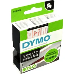 Dymo D1-Originalband 45805 (S0720850) rot auf weiß  19mm x 7m