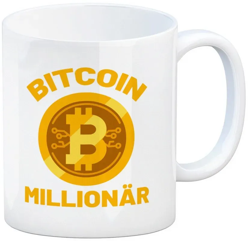 Preisvergleich Produktbild speecheese Tasse Bitcoin Millionär Kaffeebecher mit Kryptowährung